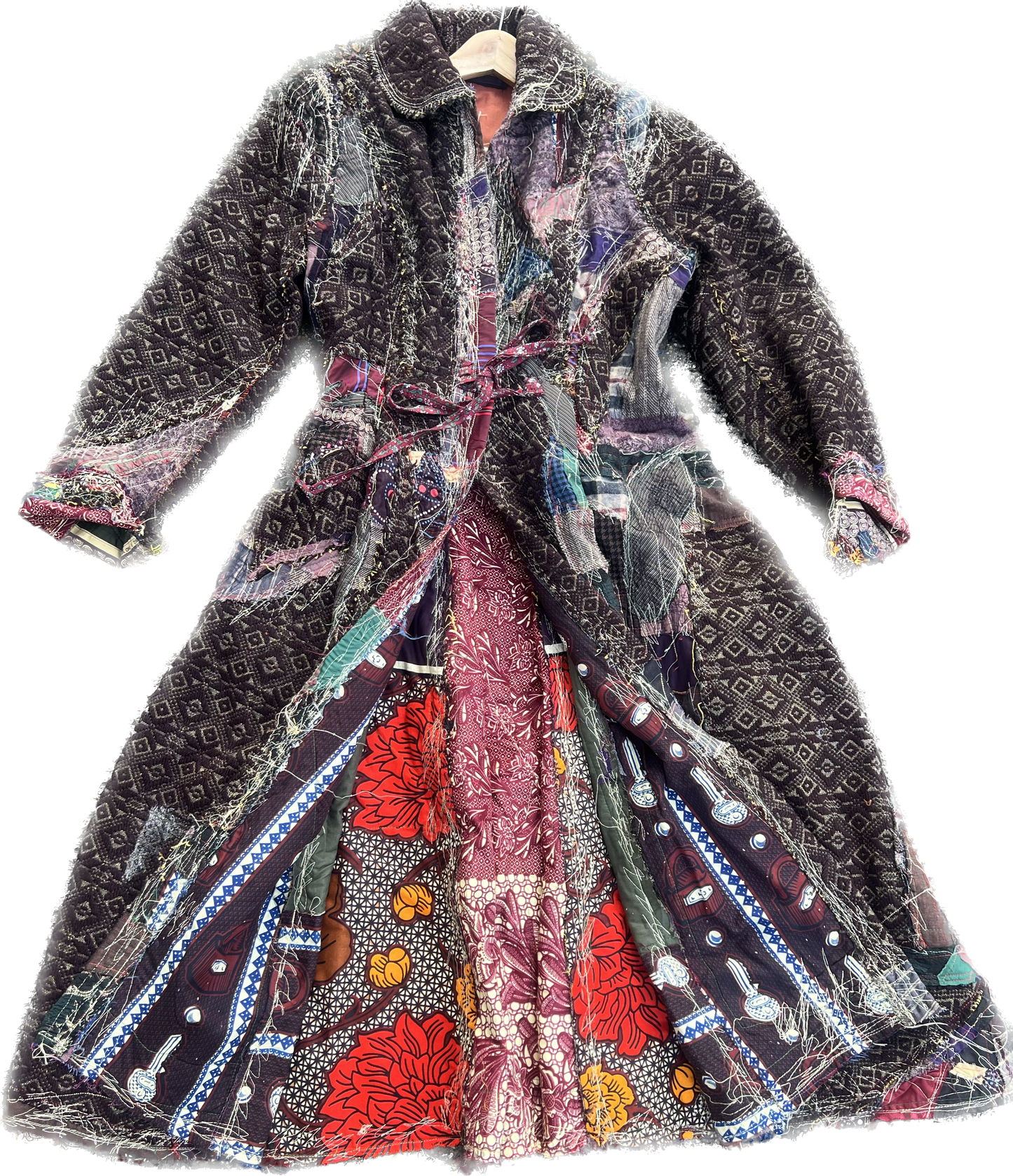 PATCHWORK EMBROIDERED COAT