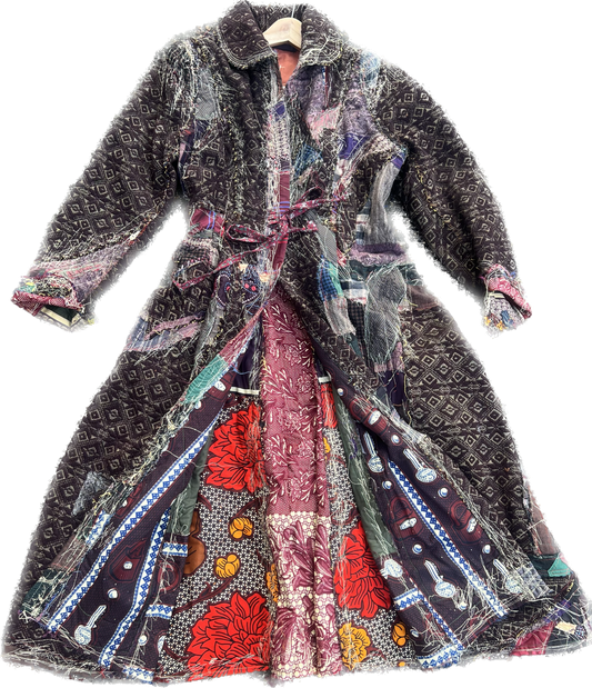 PATCHWORK EMBROIDERED COAT