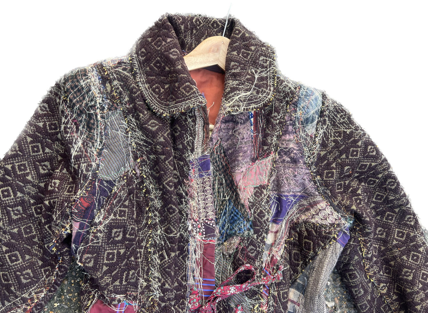 PATCHWORK EMBROIDERED COAT